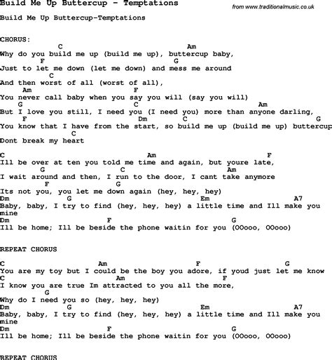 Build me up buttercup lyrics - Feb 8, 2022 ... Lyrics Build Me Up Buttercup - Mono - The Foundations Providing an unexceptionable taste of music to you for a ride of eternvl pleasure and ...